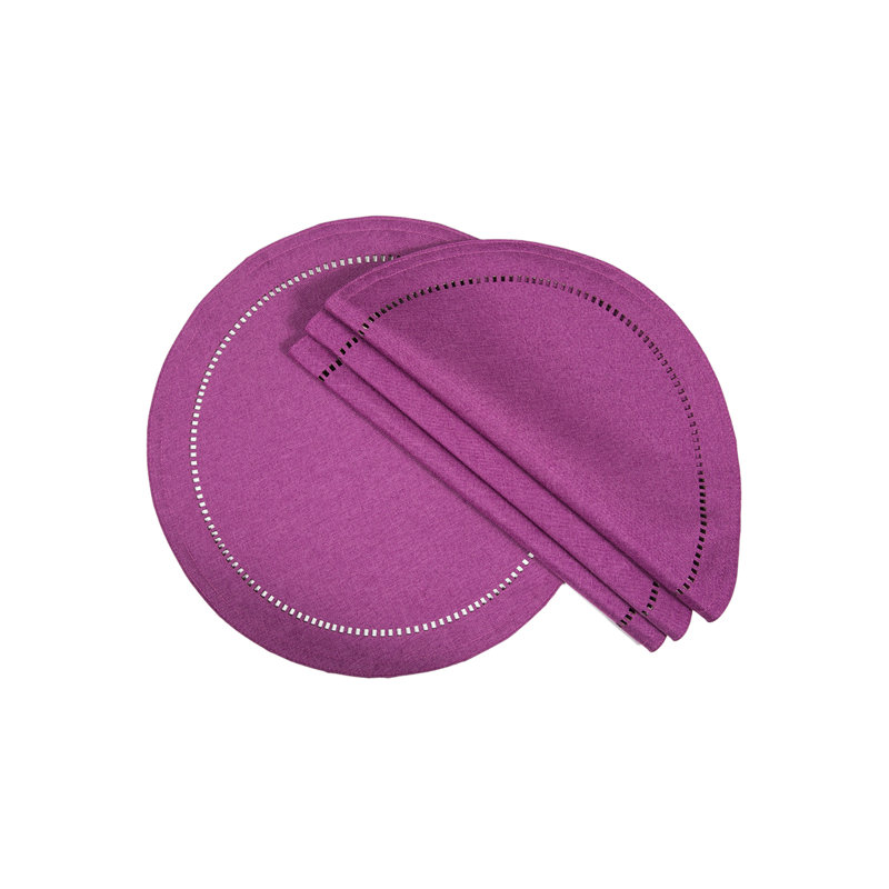 Red Barrel Studio® Cutwork Hemstitch Round 16" Placemat & Reviews Wayfair